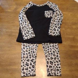 Toddler Girl animal print outfit